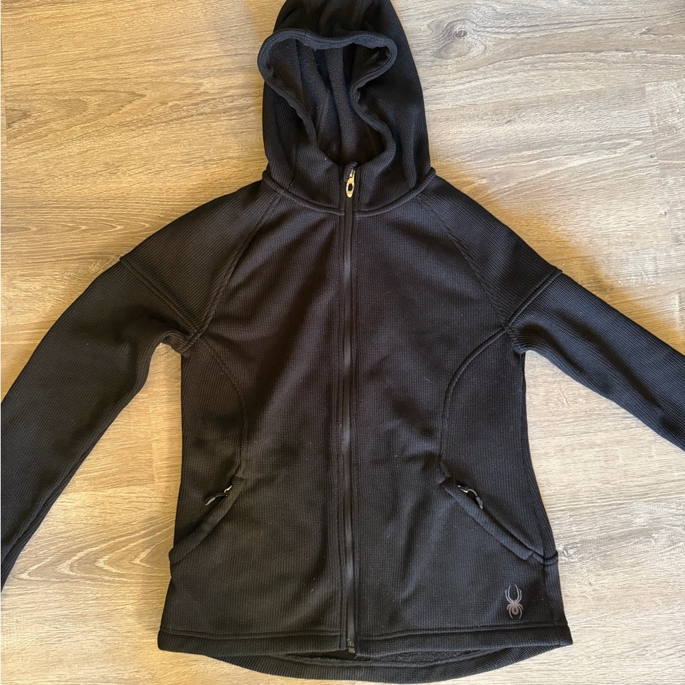 Spyder Waffle Black Women's Baselayer Jacket